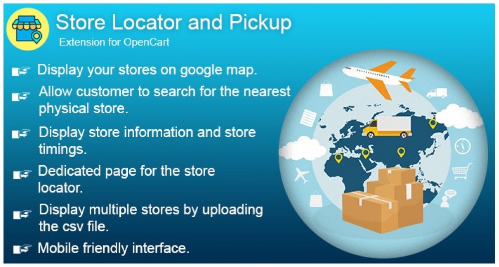 OpenCart Store Locator and Pickup