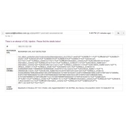 Protection et détection des attaques par injection SQL. Extensions Galaxynet.